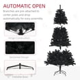 thumbnail image 5 of HOMCOM 6ft Artificial Black Christmas Tree, Holiday DÃ©cor with Steel Base, 5 of 9