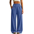 thumbnail image 5 of Breezora Womens High Waist Wide Leg Sports Pants Loose Fit Athletic Trousers with Pockets for Yoga Gym Running Workout Casual, 5 of 9