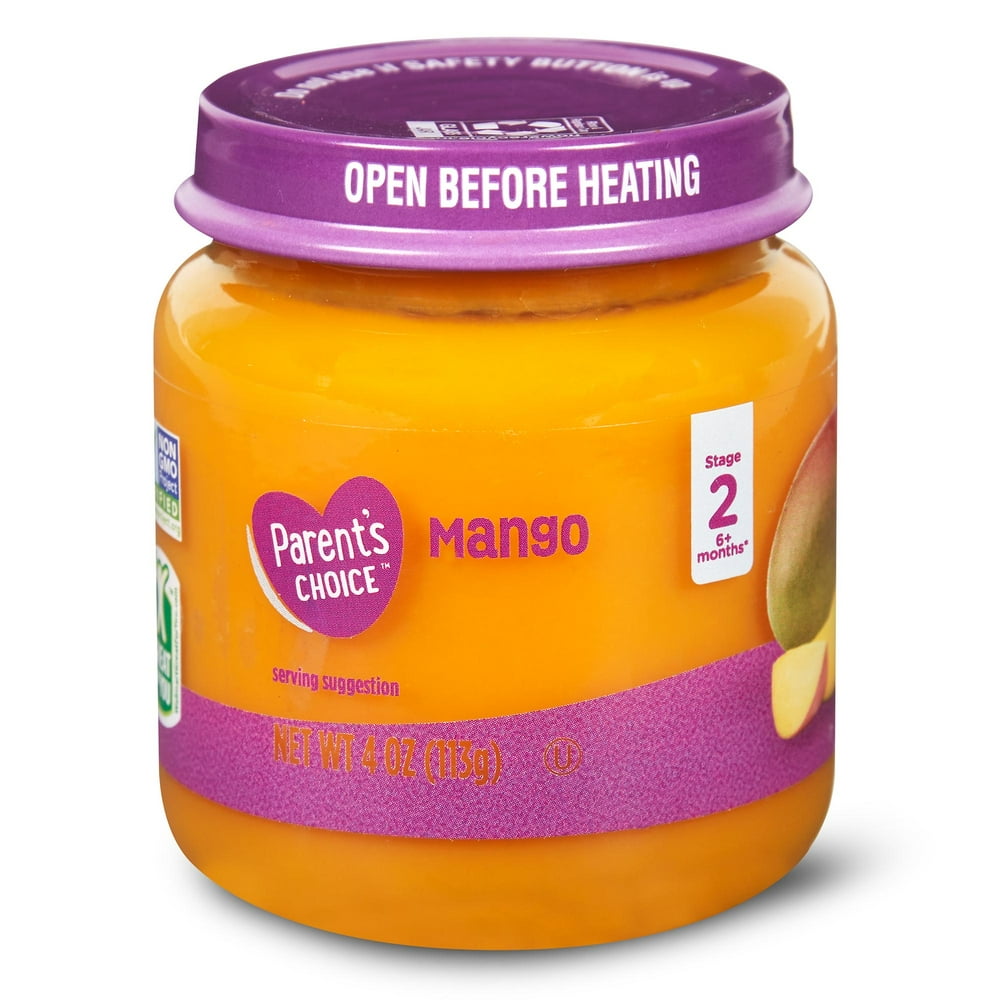 Parent's Choice Mango Baby Food, Stage 2, 4 oz. Jar
