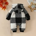 thumbnail image 2 of ameIAEA Newborn Infant Baby Boys Girls Winter Clothes Cute Long Sleeve Hooded Fleece Romper Jumpsuit, 2 of 7