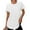 White, variant on Razzly Women's Summer Casual Loose Fit Short Sleeve Round Neck Plain Color T Shirt Comfortable Breathable Fashion Top For Daily Wear Womens Summer Tunics Athletic Long Sleeve Shirt Women(White,M)