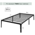 thumbnail image 5 of Yesfashion 14 Inch Twin Metal Platform Bed Frame Heavy Duty Steel Slat No Box Spring Needed, Easy Assembly, Noise Free, Black, 5 of 8