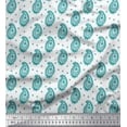 thumbnail image 1 of Soimoi Velvet Fabric Dot & Paisley Artistic Printed Craft Fabric by the Yard 58 Inch Wide, 1 of 1
