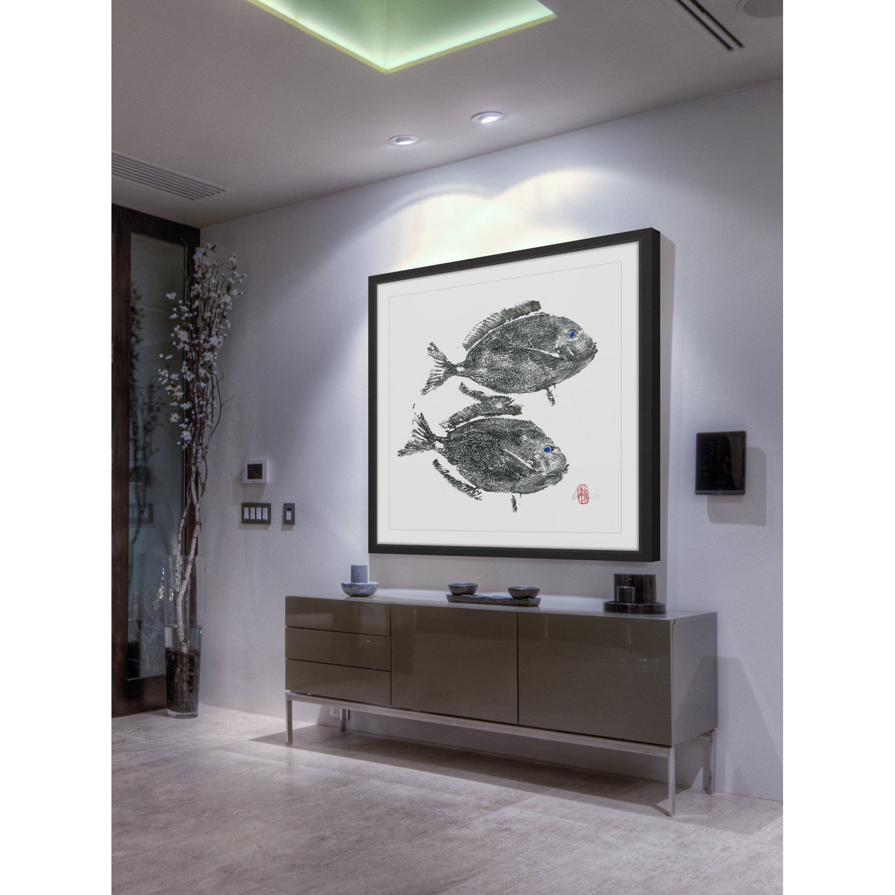 "Black Tang Twins" Framed Painting Print