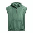 thumbnail image 3 of Yaoyar Tank Top for Men Workout Gym Sleeveless Hoodies Relaxed Fit Vintage Distressed Washed Shirts 1/4 Zip Pullover Top, 3 of 4