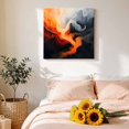 thumbnail image 4 of Canvas Wall Art, Burnt Orange Black Abstract Art Framed Canvas Prints for Living Room Bathroom, Modern Art White Gallery Wrapped Wall Decor for Home Office, Gifts, 12"x12" Ship Next Day, 4 of 9
