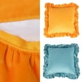 thumbnail image 2 of Elegant Ruffled Edge Pillow Cover 17.7x17.7Inch 19.7x19.7in Wrinkle Resistant, 2 of 9