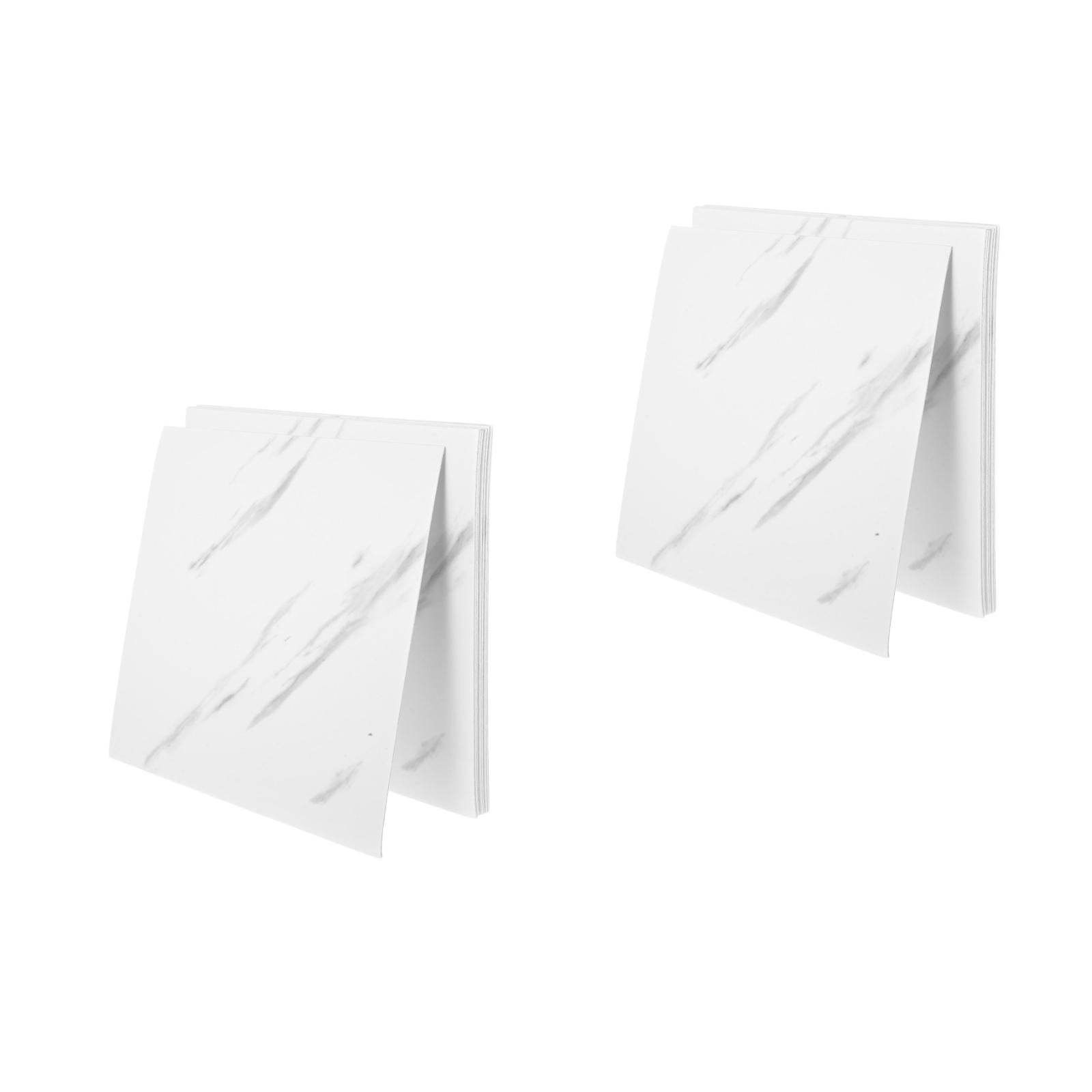 Masteelf 20 pcs  Peel and Stick Marble Tiles for Bathroom and Kitchen Self-Adhesive Wall Covering Easy Installation Backsplash Waterproof and Durable for Living Room Bedroom and More White