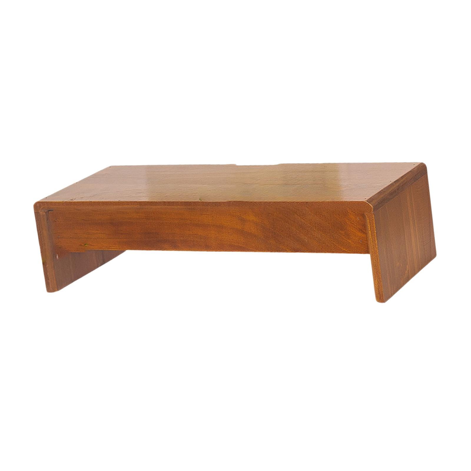 Wzmzjy Computer Monitor Stand Riser Wood Tabletop Stand Desk Organizer Notebook Support