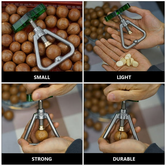 Raindrops Shell Opening Tool Nutcracker Nut Opener Macadamia Clip 10.4X7.5X2.4CM Silver