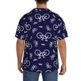 thumbnail image 3 of Yiaed Bicycle1 Print Mens Casual Wrinkle Free Shirts Short Sleeve Button Down Summer Stretch Dress Shirt-Medium, 3 of 5