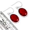 thumbnail image 3 of 925 Sterling Silver Women Jewelry Ruby Simulated Earring, 3 of 4
