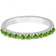 thumbnail image 2 of Peridot Stackable Band Anniversary Ring Guard 14k White Gold (0.38ct), 2 of 3
