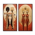 thumbnail image 2 of Designart "Alien Goddess Vintage Dreamscape I" Abstract Portraits Framed Wall Art Set Of 2 - Transitional Black Gallery Wall Frame Set For Home Decor, 2 of 6