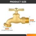 2Pack Outdoor Hose Bibb Faucet/Valve,1/2 Inch Male NPT (MIP) Inlet x 3