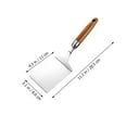 thumbnail image 2 of HAMPPLIES Metal Cooking Spatula Stainless Steel Silver For Kitchen Work 1Pcs 11.2X4.3X3.3in, 2 of 8