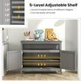 thumbnail image 4 of Buffet Cabinet with Storage, Freestanding Kitchen Cabinet with Adjustable Shelf, Storage Sideboard Console Table, 4 of 18