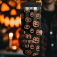 thumbnail image 3 of 30oz Halloween Tumbler with Top Handle and Straw, Stainless Steel Insulated Gohst Pumpkin Cup Halloween Skeleton Coofee Mug Gifts for Women Men, 3 of 6