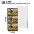 thumbnail image 2 of Zufioo Horse Sunflowers Print Coral Fleece Bath Towel 27x55 Inches, Absorbent and Quick-drying Bath Towel, Suitable for Adults and Children, 2 of 8