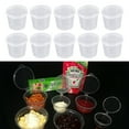 thumbnail image 3 of 50 vasos desechables de plástico de 25 ml, transparentes, con tapas, para gelatina, yogur, mousses y salsas., 3 of 8