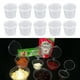 thumbnail image 3 of 50 vasos desechables de plástico de 25 ml, transparentes, con tapas, para gelatina, yogur, mousses y salsas., 3 of 8