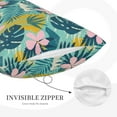 thumbnail image 5 of Daiia Tropical Floral Bedding Waterproof Pillow Protector Zippered Queen – Bed Bug Proof Pillow Encasement-14"x20", 5 of 9