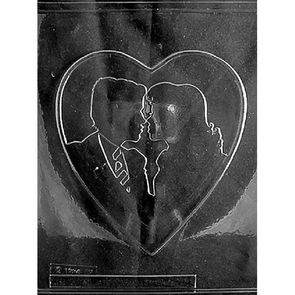 Grandmama's Goodies V301F Pour Heart Silhouette Heart Valentine's Day Wedding Shower Chocolate Candy Soap Mold with Exclusive Molding Instructions