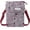 Dusty Purple, variant on Leaf Pattern Canvas Cell Phone Purse Wallet Lightweight Small Crossbody Purse Bags for Women