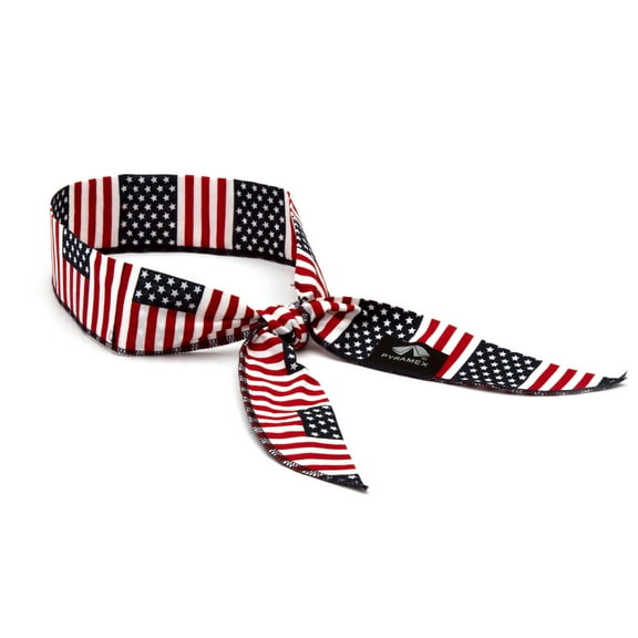 Pyramex CNB12PKFLG Cooling Beaded Bandana (12 Pack) - American Flag