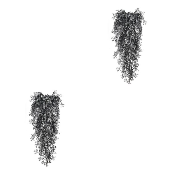 Billuyoard Planta falsa Natural y realista de 2 piezas para decoración del hogar planta colgante de imitación resistente y flexible en blanco y blanco y negro 2 2Conjunto