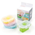 thumbnail image 2 of Collapsible Silicone Food Storage Containers with Lids,Set of 4 Silicone Lunch Box Containers, Foldable Meal Prep Container for Kitchen,Reusable, 2 of 8