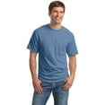 thumbnail image 4 of Hanes Beefy-T Men`s Pocket T-Shirt, L, Denim Blue, 4 of 6