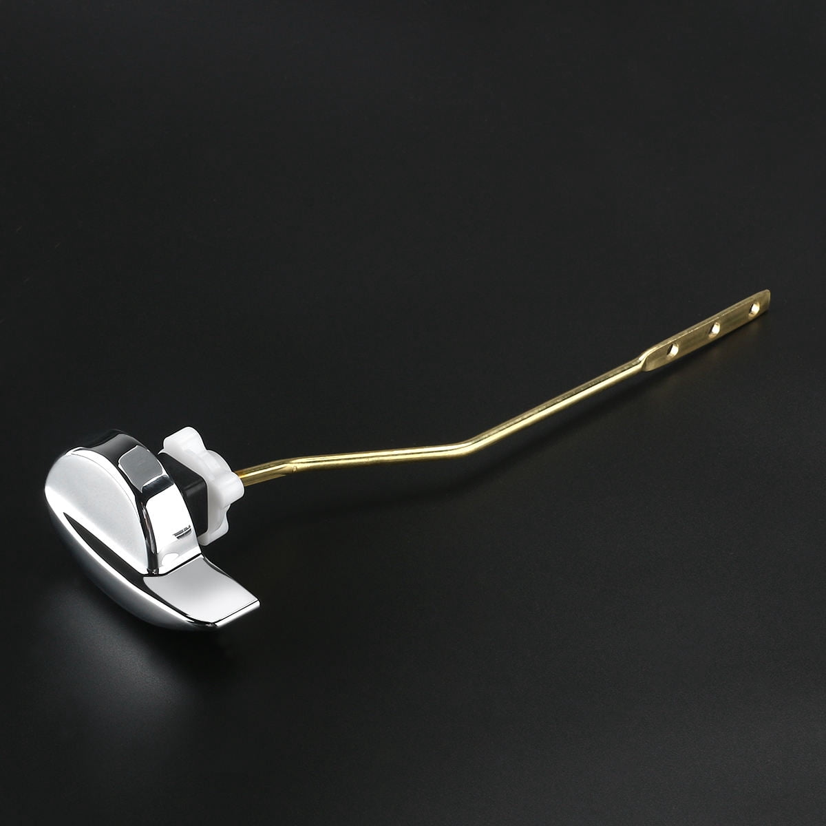 LASCO 04-2149W Toto Replacement Toilet Tank Flush Lever – Side Mount, White Handle, 8" Brass Arm, Fits Carlyle & Carolina Models