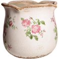 thumbnail image 2 of Ceramic Pots for Plants, Vintage Plant Pot with Drainage Hole, 6.11in. Planter for Indoor Plants, Crackle Glaze Finish Flower Pot, Perfect Tuscan Ceramic Planter for Gardening, Rose Floral, 2 of 15
