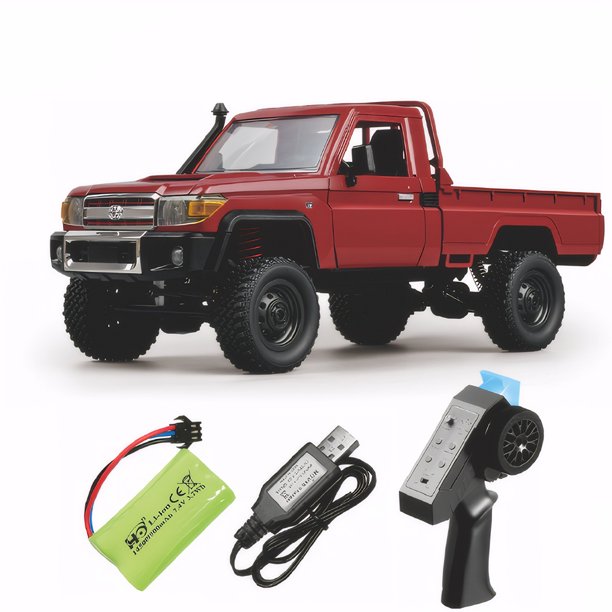 Tholdsy RCGOFOLLOW plástico de buena calidad coche completo Control remoto Rc coche completo para 1/12 Rc coche completo MN MN82 RC pieza de Kits de construcción modelo Rojo