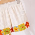 thumbnail image 6 of Paguaki Infant Toddler Girl Crocheted Top Wide Leg Shorts Two Piece Set Summer Casual Wear, 6 of 7