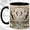 Black, variant on Dancing Cranes Coffee Mug, Wetland Bird Mug, Ceramic 11 oz