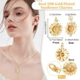thumbnail image 2 of 8 dijes de girasol dorados chapados en oro de 18 quilates, colgantes de girasol, suministros para manualidades, joyería, pendientes, collares y pulseras., 2 of 9