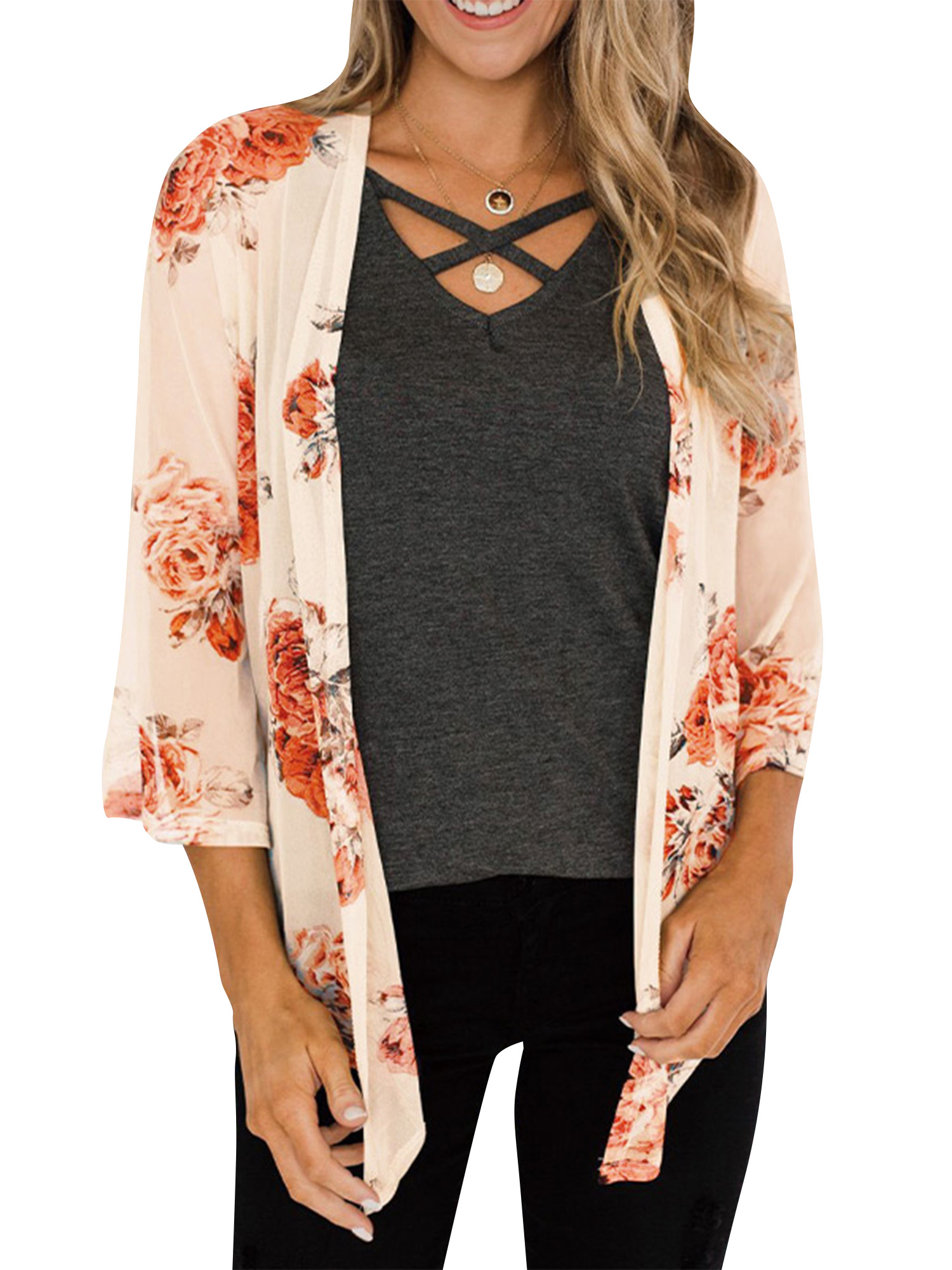 floral kimono cardigan