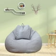 thumbnail image 4 of Large Bean Bag Chair Sofa Cover (No Filler) Comfortable Outdoor Lazy Seat Bag Couch Cover Without Filler for Adults Kids Soft Tatami Chairs Covers for Home Garden Living Room(3.3×3.9FT,Gray), 4 of 6