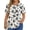 Black Floral, variant on Dressy Blouses for Women Pleated Short Sleeve Tunic Tops Casual Floral Shirts