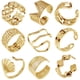 thumbnail image 4 of Anillo abierto de acero inoxidable con estilo geométrico que no se desvanece, anillo de acero de titanio, anillo para amantes de las mujeres, anillo de joyería de nicho, 4 of 5