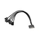 thumbnail image 3 of Cable de alimentación SATA Convertidor de concentrador divisor de ventilador de refrigeración de PC (SATA a 5x4Pin) Likrtyny  Para estrenar, 3 of 7