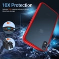 thumbnail image 2 of Shockproof Compatible for iPhone XR Case [8 FT Military Grade Drop Tested] Translucent Matte Hard PC Back iPhone XR Phone Case with Soft Silicone Edge Slim Protective Case for iPhone XR, Black, 2 of 4