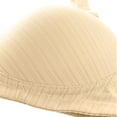 thumbnail image 5 of ManxiVoo Side Folded Full Coverage Wireless Bra for Women Soft Lightweight Support Minimizer with Wide Band L Size Beige, 5 of 7