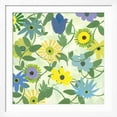 thumbnail image 2 of Art.com Blue and Green Flowers Art Print by Jan Weiss, White Frame Wall Art, 38" x 38", 2 of 5