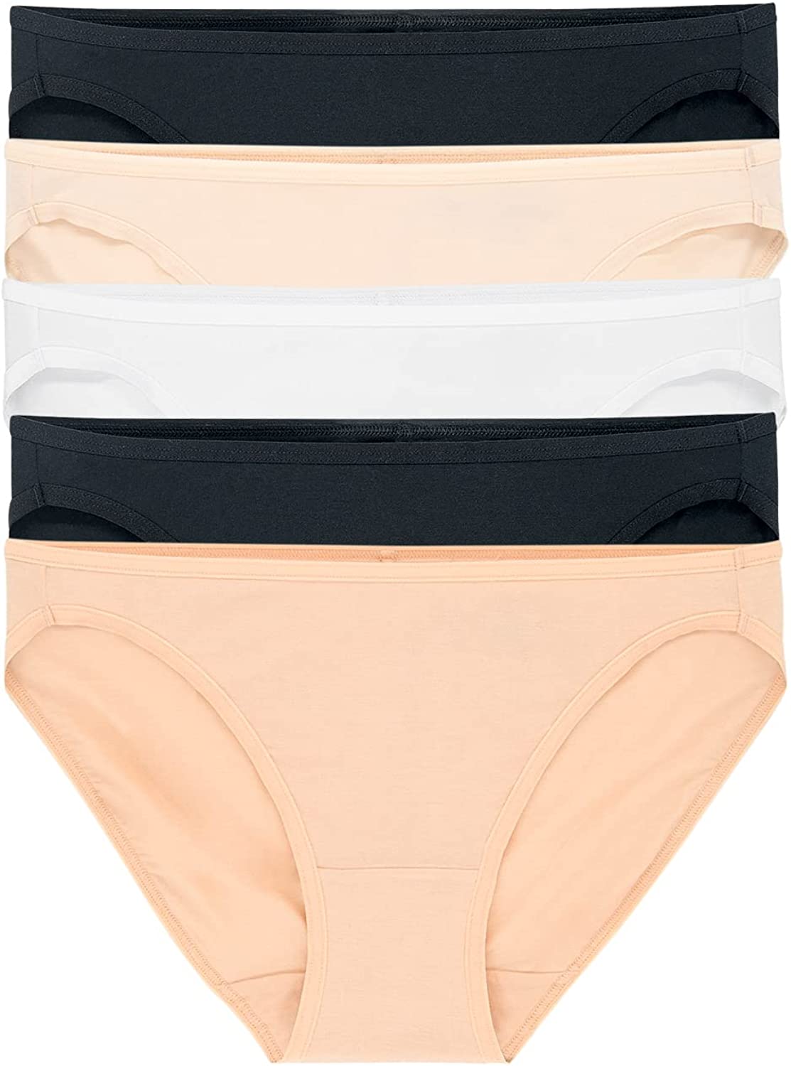 "Felina Smooth Low Rise Bikini Panties Seamless Underwear for Women