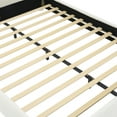 thumbnail image 5 of Christopher Knight Home Simple Modern Queen Size Bed Frame with Curved Headboard, Cream Upholstered Boucle, 5 of 13