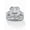 Platinum-Plated Sterling Silver, variant on PalmBeach Jewelry Princess-Cut Cubic Zirconia Two-Tone Vintage-Style 2-Piece Bridal Ring Set 2.31 TCW Gold-Plated or Platinum-Plated Sterling Silver