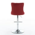 thumbnail image 6 of CoSoTower Swivel Velvet Barstools Adjusatble Seat Height From 25-33 Inch, Chrome Base Bar Stools with Backs Comfortable Tufted for Home Pub and Kitchen Island, Wine Red,Burgundy,Set of 2,1712Wr, 6 of 9